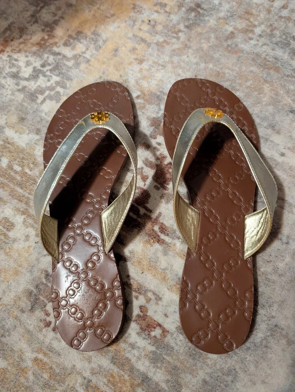 Tory Burch Monroe Thong Sandals Size 8.5 M